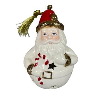 Lenox Ceramic Color Changing Santa 4” Lit Ornament  Christmas Holidays